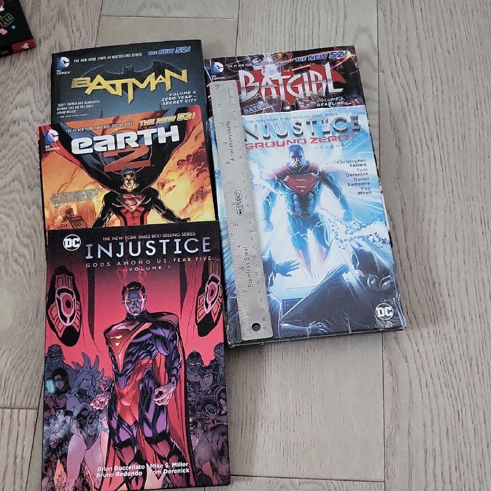 New HARDCOVER DC Comics Graphic Novel Set with Red and Blue Covers